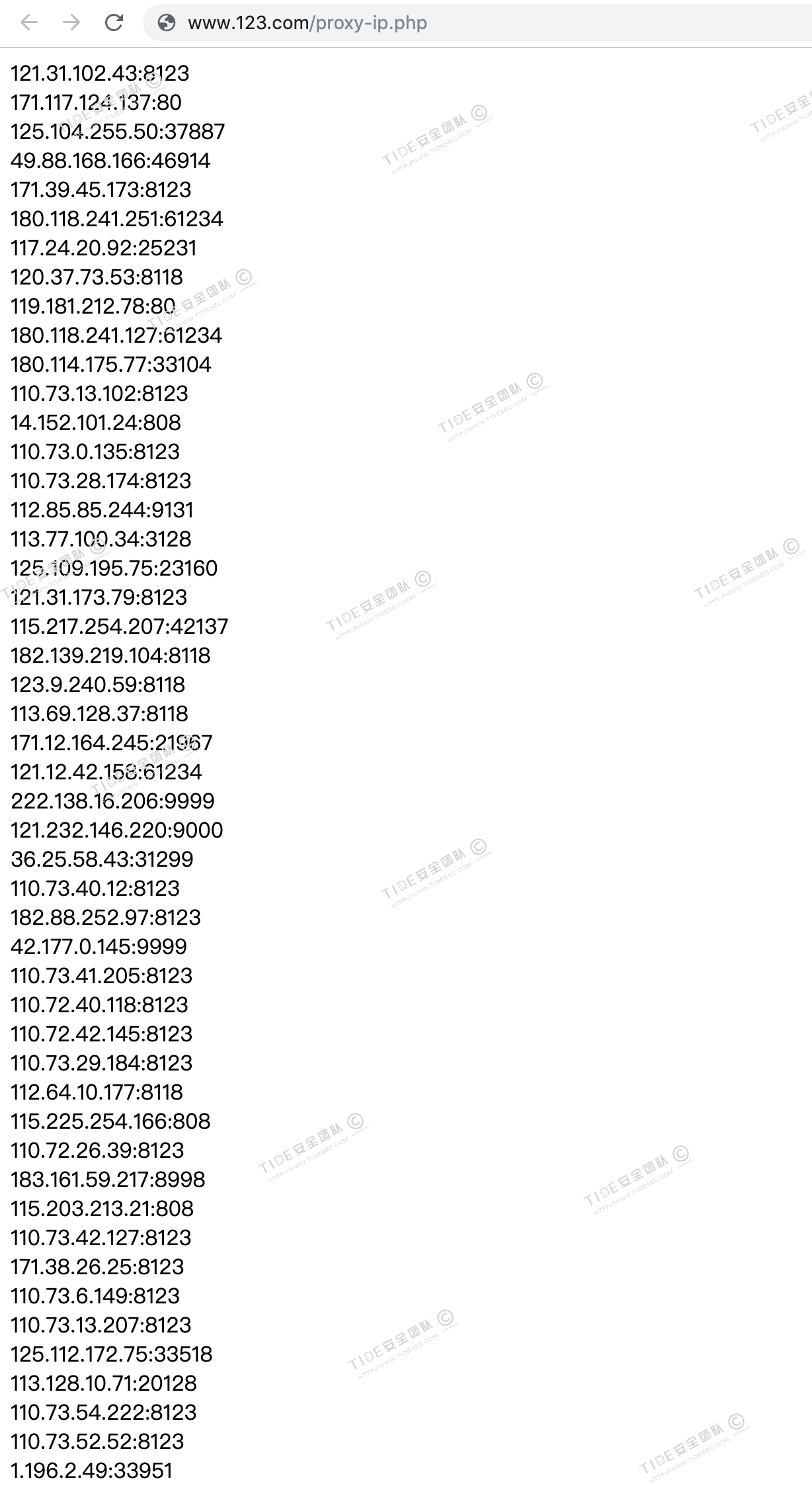 Proxy Pool Web接口